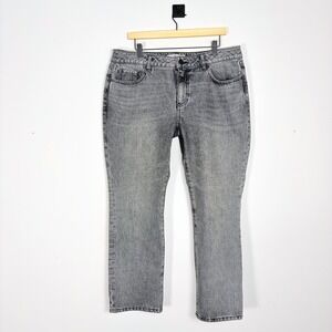 Cabi Jeans 100% Boyfriend Women's‎ Size 12 Gray Wash Denim Pants 100% Cotton